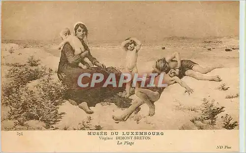 Cartes postales Musee du Luxembourg Virginie Demont Breton La Plage