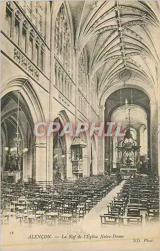 Cartes postales Alencon La Nef de L'Eglise Notre Dame