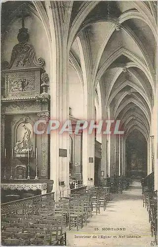 Cartes postales Mortagne Interieur de l'Eglise et Nef Laterale