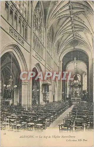 Cartes postales Alencon La Nef de l'Eglise Notre Dame