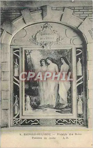 Cartes postales Bagnoles de L'Orne Peristyle des Bains Panneau de Droite
