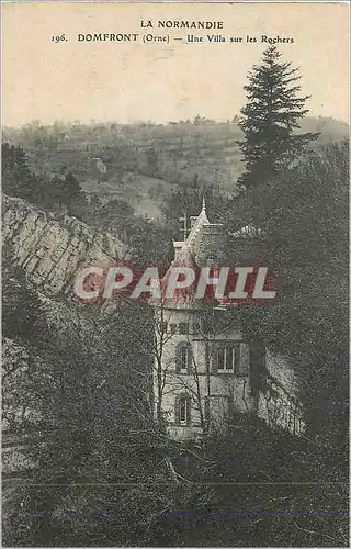 Cartes postales La Normandie Domfront (Orne) Une Villa sur les Rochers