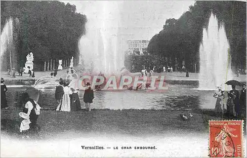 Cartes postales Versailles Char Embourbe