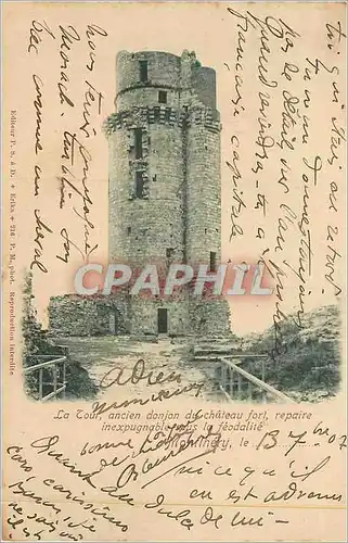 Ansichtskarte AK La Cour Ancien Donjon Du Chateau Fort Repaire Inexpugnagle sous La Feodalite Montlhery (carte 19