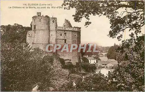 Ansichtskarte AK Clisson (Loire Inf) Le Chateau et la Sevre Pont du Nid d'Oie