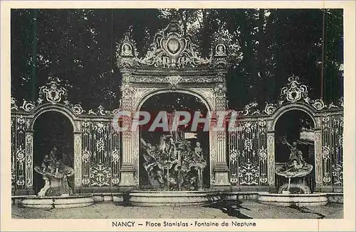 Cartes postales Nancy Place Stanislas Fontaine de Neptune