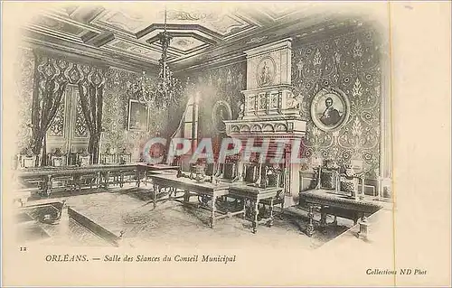 Cartes postales Orleans Salle des Seances du Conseil Municipal (carte 1900)