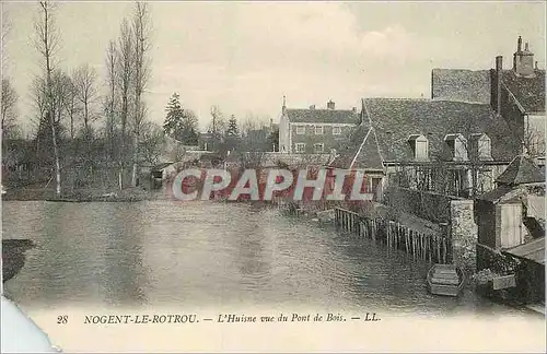 Ansichtskarte AK Nogent le Rotrou L'Huisne Vue du Pont de Bois