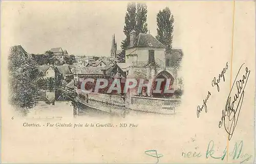 Ansichtskarte AK Chartres Vue generale Prise de la Courtille ND (carte 1900)