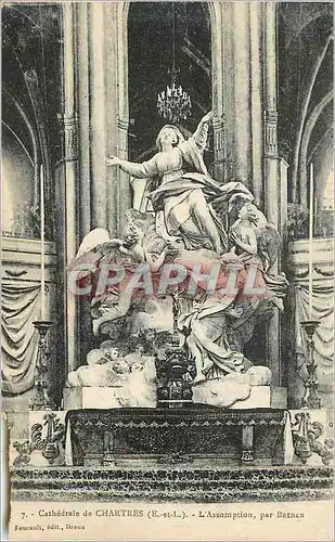 Cartes postales Cathedrale de Chartres (E et L) L'Assamptiion par Bredan