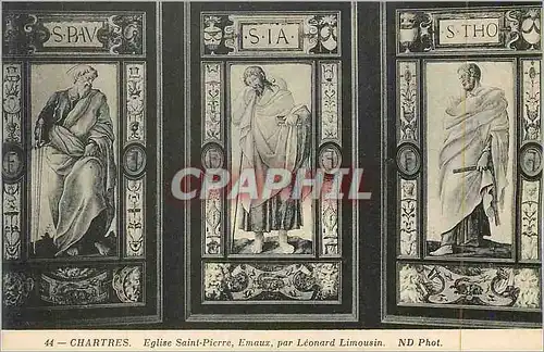 Cartes postales Chartres Eglise Saint Pierre Emaux par Leonard Limousin