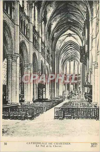 Ansichtskarte AK Cathedrale de Chartres La Nef et le Choeur