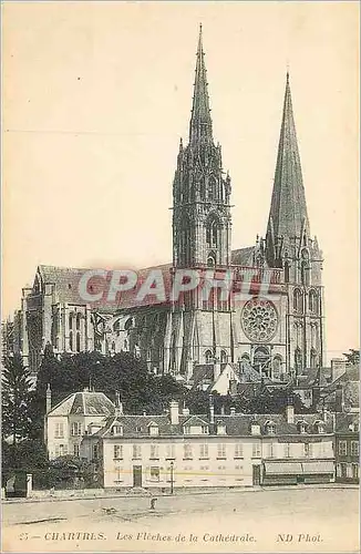 Ansichtskarte AK Chartres Les Fleches de la Cathedrale