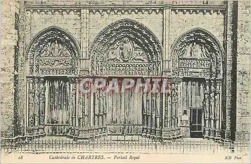 Ansichtskarte AK Cathedrale de Chartres Portail Royal