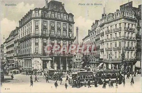 Cartes postales Bruxelles Place de la Bourse Tramway