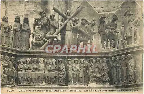 Cartes postales Calvaire de Bretagne Calvaire de Plougastel Daoulas (Details) La Gene Le Portement de Croix