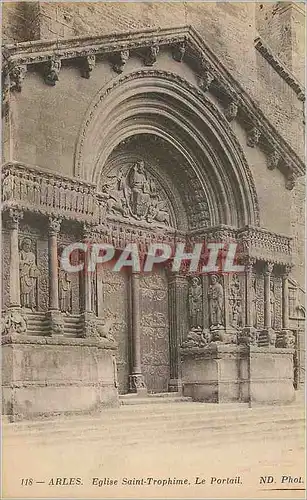 Cartes postales Arles Eglise Saint Trophime Le Portail