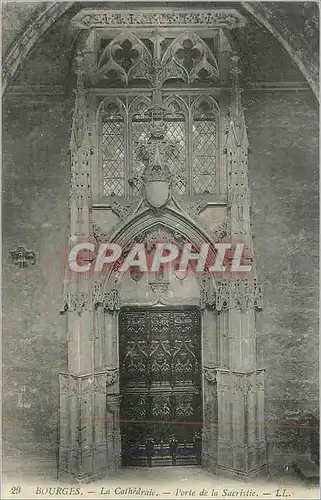 Cartes postales Bourges La Cathedrale Porte de la Sacristie
