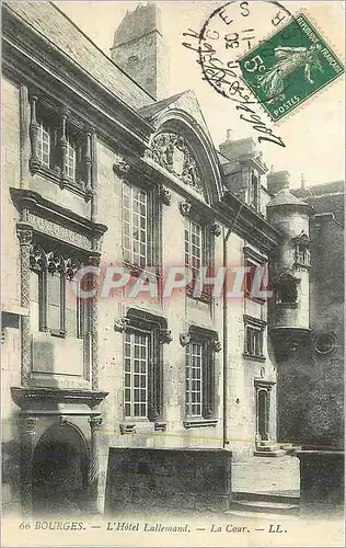 Cartes postales Bourges L'Hotel Lallemant La Cour