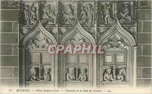 Cartes postales Bourges Palais Jacques Coeur Cheminee de la Salle des Gardes