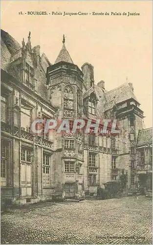 Cartes postales Bourges Palais Jacques Coeur Entree du Palais de Justice