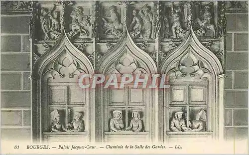 Ansichtskarte AK Bourges Palais Jacques Coeur Cheminee de la Salle Des Gardes