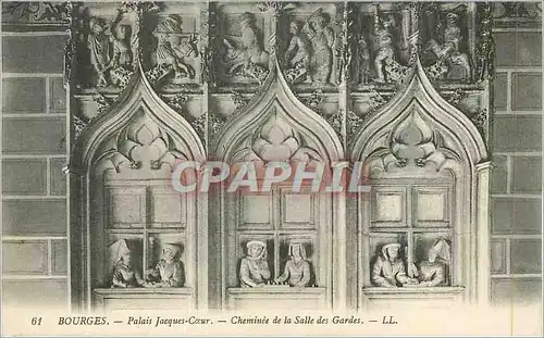 Cartes postales Bourges Palais Jacques Coeur Cheminee de la Salle Des Gardes