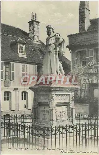 Cartes postales Bourges Statue de Jacques Coeur