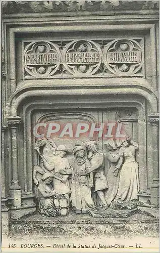 Cartes postales Bourges Detail de la Statue de Jacques Coeur