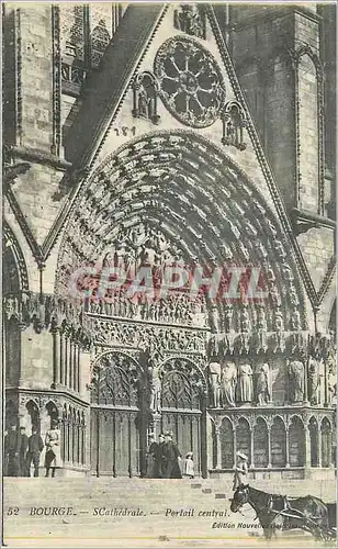 Ansichtskarte AK Bourges Cathedrale Portail Central