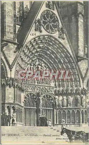 Cartes postales Bourges Cathedrale Portail Central