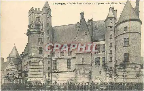 Cartes postales Bourges Palais Jacques Coeur Square de la Place Berry