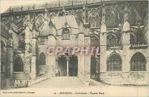 Ansichtskarte AK Bourges Cathedrale Facade Nord