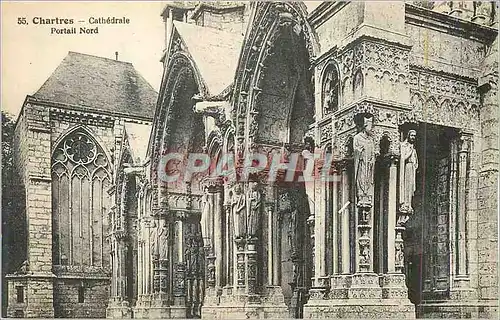 Cartes postales Chartres Cathedrale Portail Nord