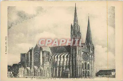 Ansichtskarte AK Chartres (E et L) La Cathedrale (du XIIe au XVIe Siecle)