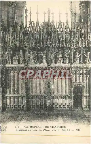 Cartes postales Cathedrale de Chartres Fragment du Tour du Choeur (XVIe Siecle)