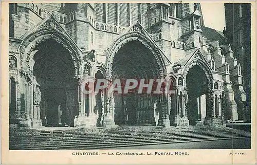 Ansichtskarte AK Chartres La Cathedrale Le Portail Nord