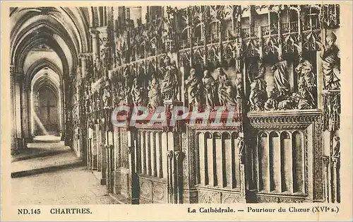 Ansichtskarte AK Chartres La Cathedrale Pourtour du Choeur (XVIe S)