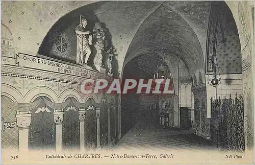 Cartes postales Cathedrale de Chartres Notre Dame Sous Terre Galerie