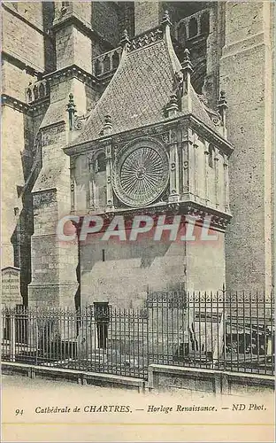 Ansichtskarte AK Cathedrale de Chartres Horloge Renaissance