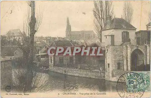 Ansichtskarte AK Chartres Vue Prise de la Courtille