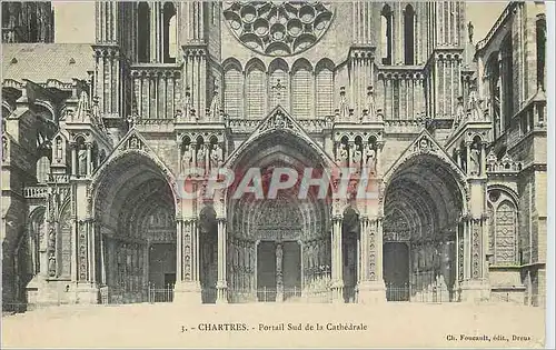 Ansichtskarte AK Chartres Portail Sud de la Cathedrale