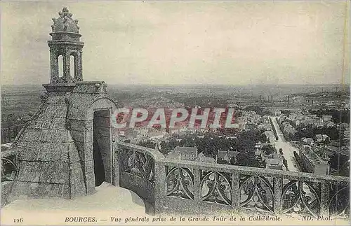 Cartes postales Bourges Vue Generale Prise de la Grande Tour de la Cathedrale