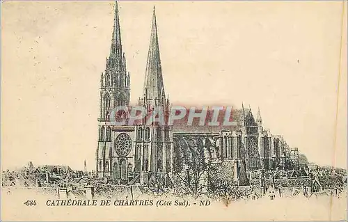 Cartes postales Cathedrale de Chartres (Cote Sud)