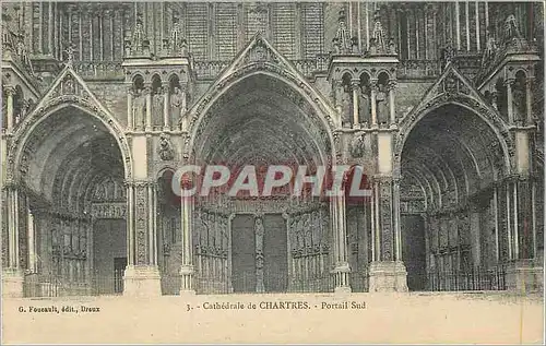 Ansichtskarte AK Cathedrale de Chartres Portail Sud