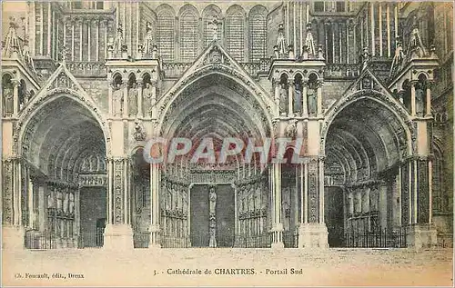 Ansichtskarte AK Cathedrale de Chartres Portail Sud