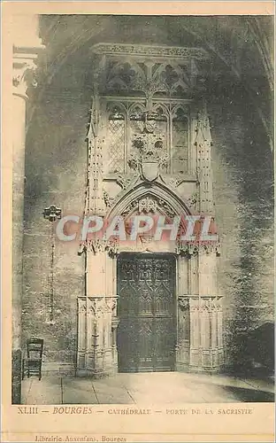 Ansichtskarte AK Bourges Cathedrale Porte de la Sacristie