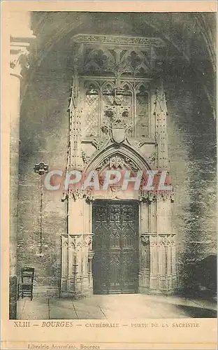Cartes postales Bourges Cathedrale Porte de la Sacristie