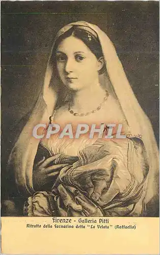 Cartes postales Firenze Galleria Pitti Ratratto della Farnarina detta La Velata (Raffaello)