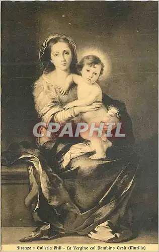 Cartes postales Firenze Galleria Pitti La Vergine Col Babmbino Gesu (Murillo)